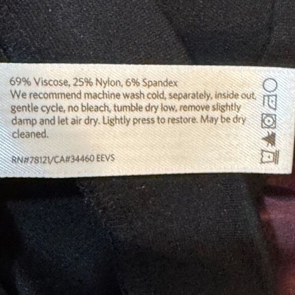 Eileen Fisher Black Pants Size Small System Wide-Leg Knit Ankle - Picture 7 of 7